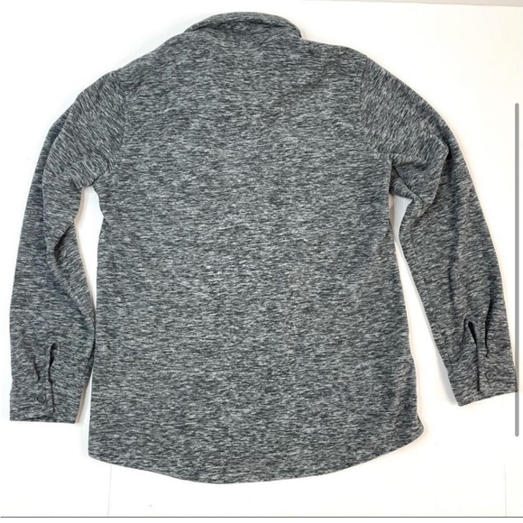 Eddie Bauer Gray Heathered Button Up Fleece - Picture 2 of 5